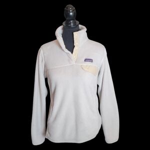 Patagonia Cream Pullover Fleece Snap-Front Jacket